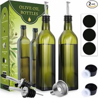 Dark glass bottles for infused olive oil - Olive Oil Carafe Decanter for Kitchen