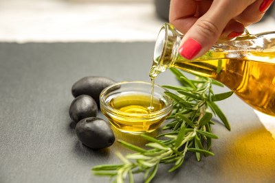 Rosemary infused olive oil with garlic - Italian recipe