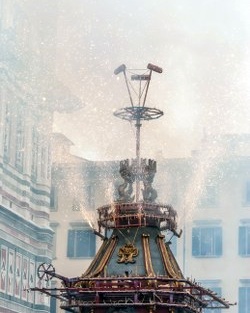 Explosion of the Cart in Florence, Italy - Easter Tradition in Tuscany - Easter 2025